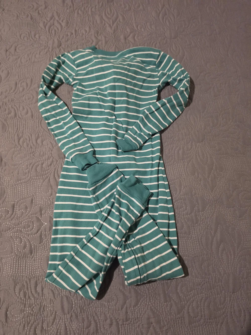 Carter's Teal and White Striped Dog Pajama Set